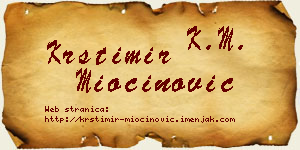 Krstimir Miočinović vizit kartica